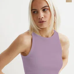 TOOCHKI Women Pack of 2 Ribbed Round Neck Tank Crop Top-image-69