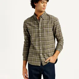 Levis Classic Checked Button-Down Collar Slim Fit Casual Shirt image 2