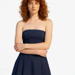 Pookiie Denim Fit & Flare Mini Dress image 4