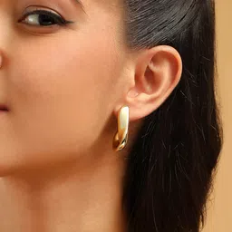 DressBerry Gold-Plated The Dented Swirl Drop Earrings image 4