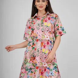 Sukshat Women Floral Printed  A-Line Mini Dress-picture-22