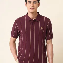 U.S. Polo Assn. Men Striped Slim Fit Cotton T-shirt-picture-12