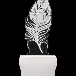 1ST TIME White & Transparent 2-Pcs 3D Illusion LED Plug Night Lamps image 2