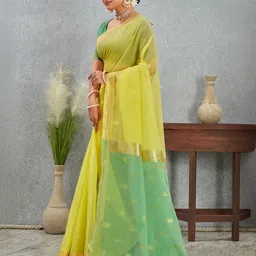 Mitera Woven Design Zari Banarasi Saree image 3