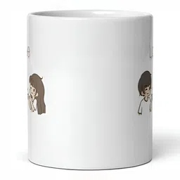 Mr UVD White & Brown Printed Ceramic Glossy Mug 350 ml image 3