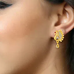 VIVASTRI Women Gold-Plated Alloy Earrings image 2