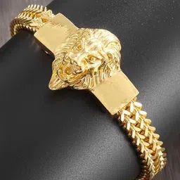 Bling Queen Stainless Steel Lion Head Chain Bracelet With Lobster Clasp-picture-57