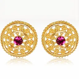 VIVASTRI Women Gold-Plated Alloy Earrings image 2
