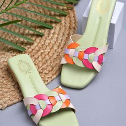 Stylestry Women Colourblocked Open Toe Flats-picture-18