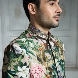 Rivaar By Rocky Star Floral Printed Sherwani Set image 4