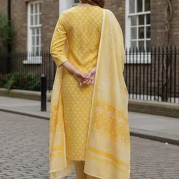 Silakaari Printed Pure Cotton Unstitched Dress Material image 3