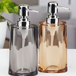 Kookee Brown & Black 2 Pieces Abstract Printed Acrylic Soap Dispensers-picture-14