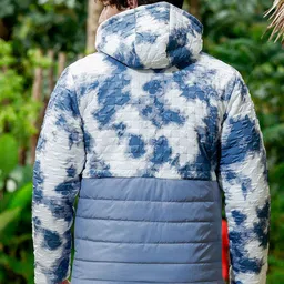 Campus Sutra Men Hooded Abstract Printed Lightweight Puffer Jacket image 5