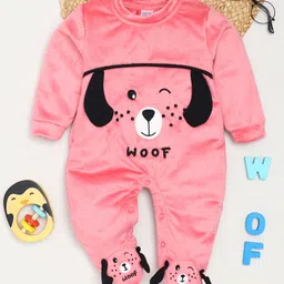 Moms Love Infant Boys Embroidered Pure Cotton Sleepsuit image 1