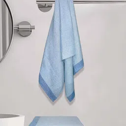 Athom Living Astar Blue 3 Pieces 210 GSM Cotton Bath Towel image 1