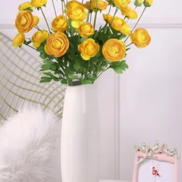 Homesake Yellow 3 Pieces Hanging Peony Artificial Flower-image-86