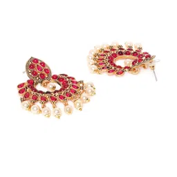 Anouk Women Metal Artificial Stones & Beads Chandbalis image 2