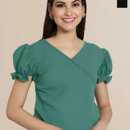Mast & Harbour Women Pack Of 2 Puff Sleeve Regular Top-picture-30