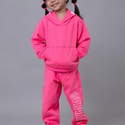 Hopscotch Girls Pink Cotton Blend Printed Clothing Set-picture-3