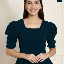 Tromko Women Puff Sleeve Square Neck Top-picture-27