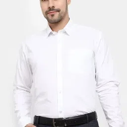 EARNSHAW Men Solid Spread Collar Cotton Formal Shirt-picture-16