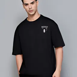 BDSQUARE Men Graphic Printed Round Neck Cotton Oversized T-shirt-picture-18