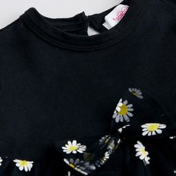 Hopscotch Floral Print Net Fit & Flare Dress-picture-44