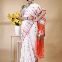 Ruuprekha Woven Design Organza Jamdani Saree-picture-36