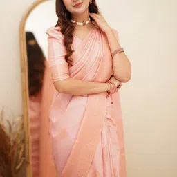 G R K Fashion Textile Woven Design Silk Blend Saree image 3