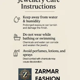 zarmar fashion Gold-plated Artificial Beaded Mirror Necklace With Earrings And Maang Tika image 2