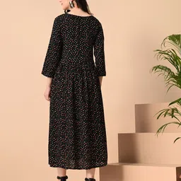 ao services Polka Dot Print Maternity Fit & Flare Midi Dress image 5