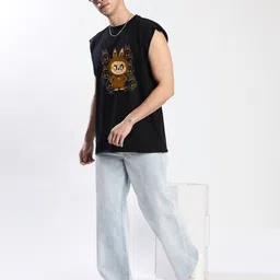 Bene Kleed Men Graphic Printed Round Neck Pure Cotton Oversized T-shirt image 4