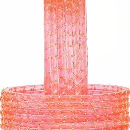 TRIOXY Rose Glass Artificial Stones & Beads Bangle image 1