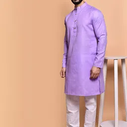 PRINTCULTR Men Regular Pure Cotton Kurta with Trousers image 4