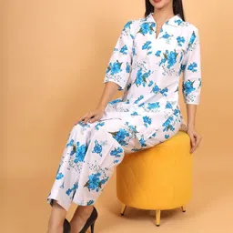 Mytrendzs Printed Shirt Collar Tunic & Trousers Co-Ords-picture-31