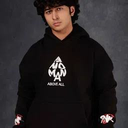 Fear No Man Men's Graphic Printed Hooded Sweatshirt image 5