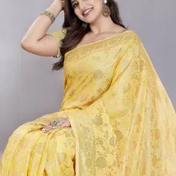 Rani Saahiba Woven Design Zari Chanderi Saree image 5