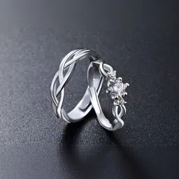 Teeragaj Set Of 2 Stone-Studded Adjustable Finger Ring image 2