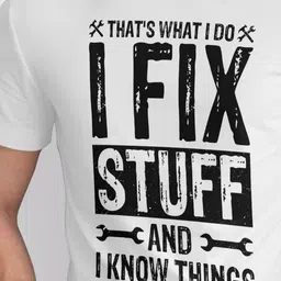 Seekbuylove Typography Printed Round Neck Short Sleeves Bio Finish Pure Cotton T-shirt image 4