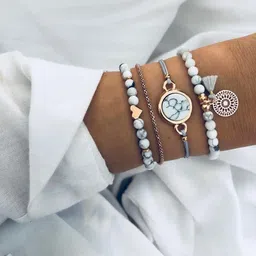 Arzonai Women 4Pc Gold-Plated Bracelet image 3
