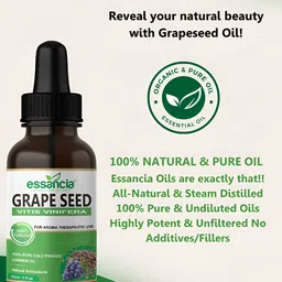 essancia Grapeseed Carrier Oil For Face & Body Massage - 30 ML image 4