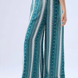 Mystere Paris Women Ethnic Motifs Printed Flared Palazzos image 2