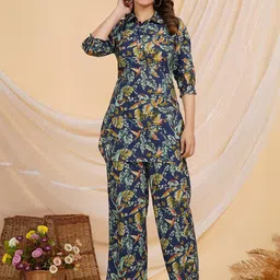 SAME FIT Printed Pure Cotton Tunic With Trousers Co-Ords-picture-43