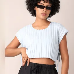 V-Mart Women Monochrome Slim Fit T-shirt-picture-14
