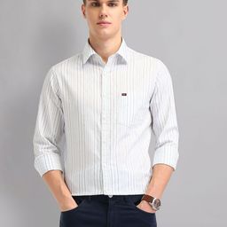 AD By Arvind Men Slim Fit Striped Casual Shirt-picture-41