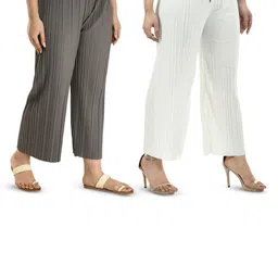 Brainbees Women Pack Of 2Straight Palazzos-image-66