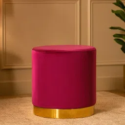 royaloak Candy Ottoman In Maroon Color-picture-35