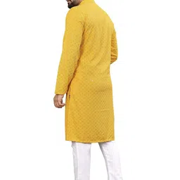 Krudha Fashion Men Chevron Thread Work Kurta image 3
