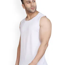 SLOWLORIS Pack Of 2 Sleeveless Printed Combed Cotton Innerwear Vests image 3