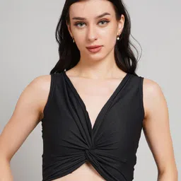 Gora Glama Women V-Neck Crop Fitted Top-picture-18